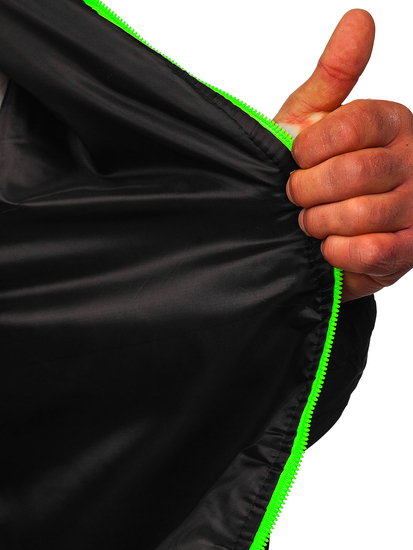 Chaqueta acolchada de entretiempo para hombre color negro Bolf M10006