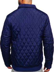 Chaqueta acolchada de entretiempo para hombre color azul oscuro Bolf M13081
