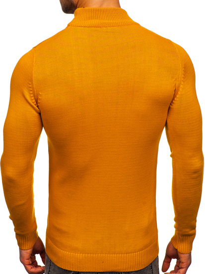 Jersey con cuello alto para hombre color camel Bolf 4600