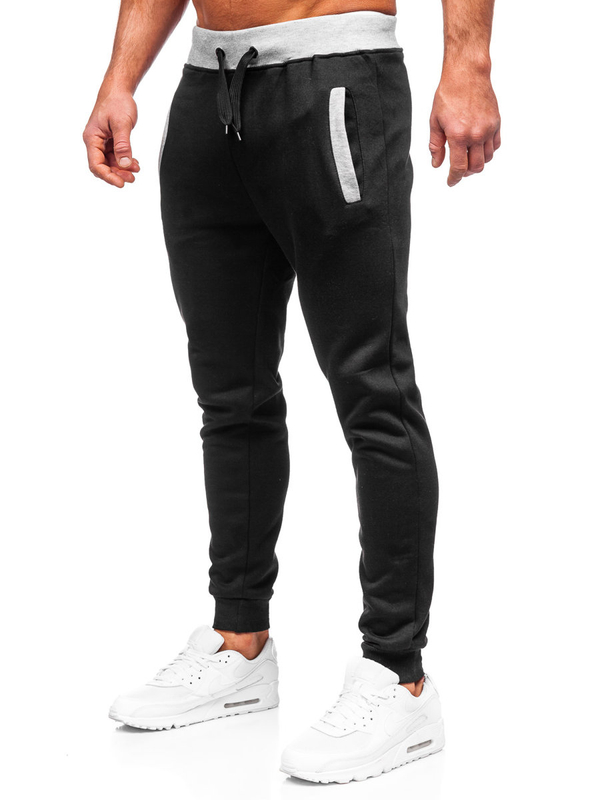 Pantalón de chándal para hombre negro Bolf AK13-1