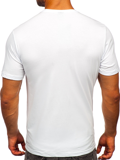 Camiseta estampada para hombre color blanco Bolf 2186
