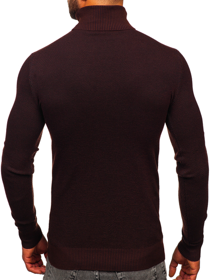 Jersey de cuello vuelto para hombre marrón Bolf W2-20125