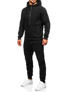 Chándal con capucha para hombre negro Bolf 3A150