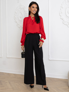 Blusa elegante para mujer con corbata roja Bolf 546