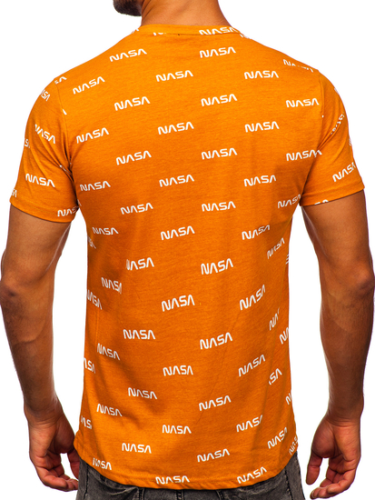 Camiseta de manga corta con impresión para hombre naranja Bolf 14950