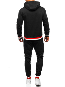 Chándal con capucha para hombre negro Bolf 8C60
