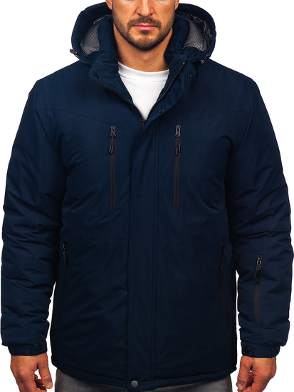 Chaqueta de invierno para hombre azul oscuro Bolf 22M320