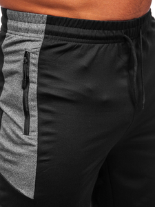 Pantalón corto de chándal para hombre negro Bolf 68026