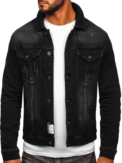 Chaqueta vaquera para hombre negro Bolf MJ514N