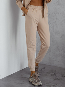 Conjunto de chándal de dos piezas con capucha para mujer color beige Bolf 821110