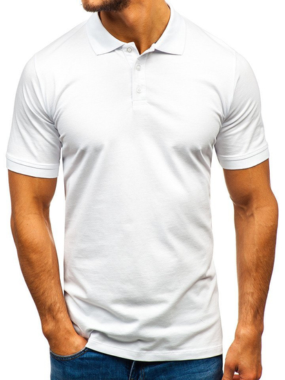 Camiseta polo para hombre blanca Bolf 9025