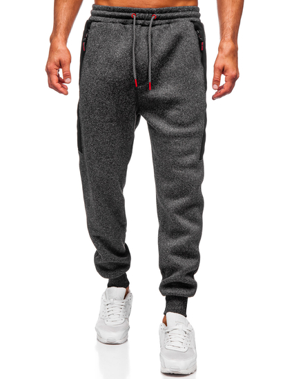 Pantalón forrado de chándal jogger para hombre grafito Bolf Q1102