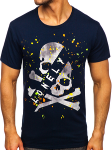 Camiseta estampada para hombre color azul oscuro Bolf Y70008