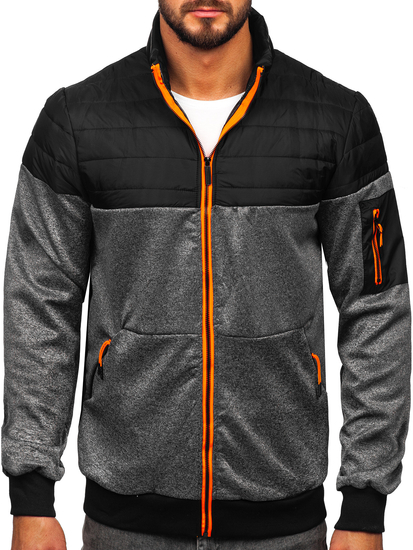 Chaqueta acolchada de entretiempo para hombre negro Bolf 8M907