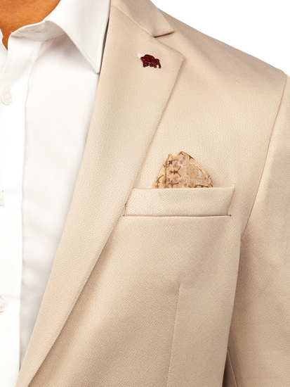 Hombre Blazer elegante Beige Bolf 022