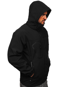 Chaqueta softshell para hombre negro Bolf T019
