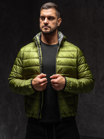 Chaqueta deportiva acolchada de invierno para hombre color verde Bolf BK111