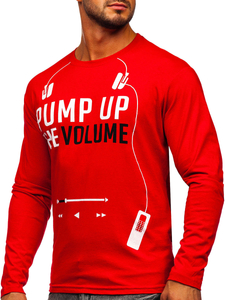 Camiseta a manga larga para hombre color rojo Bolf 1219