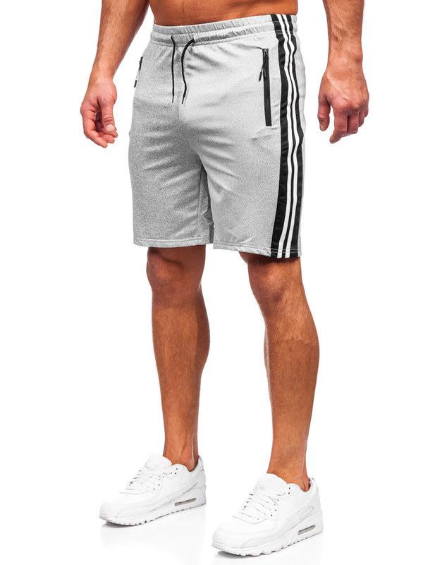 Pantalones cortos de chándal para hombre gris Bolf 68005