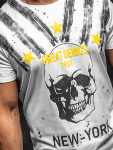 Camiseta estampada para hombre color blanco Bolf Y70006