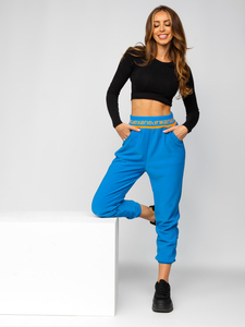 Pantalón de chándal para mujer azul Bolf H1007