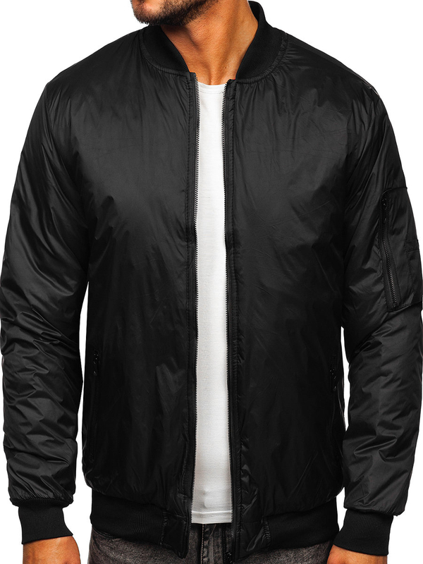 Chaqueta bomber de entretiempo para hombre color negro Bolf AK95