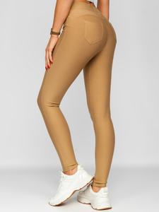 Leggings tipo  push up para mujer marrón Bolf J50718