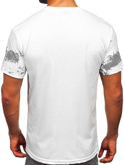 Camiseta algodón de manga corta para hombre blanco Bolf 14723