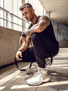 Camiseta tank top con impresión negro Bolf 14812A