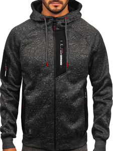 Sudadera con capucha forrada para hombre grafito Bolf TC1306