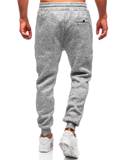 Pantalón forrado de chándal jogger para hombre gris Bolf Q1104