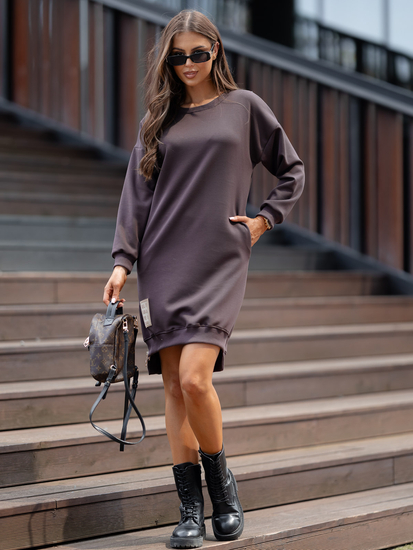 Vestido chocolate mantequilla Bolf 524
