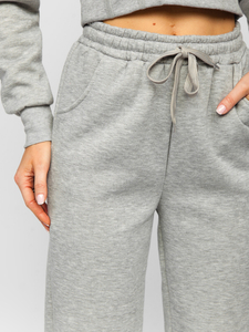 Chándal oversize de dos piezas para mujer gris Bolf 8C78A1