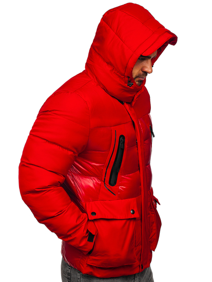 Chaqueta acolchada de invierno para hombre rojo Bolf 99527