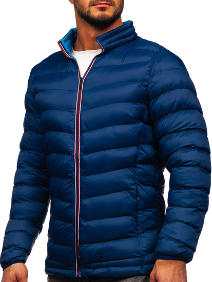 Chaqueta deportiva de invierno acolchada para hombre azul oscuro Bolf 1100