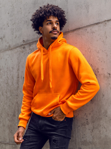 Sudadera tipo canguro con capucha para hombre naranja Bolf 2009A