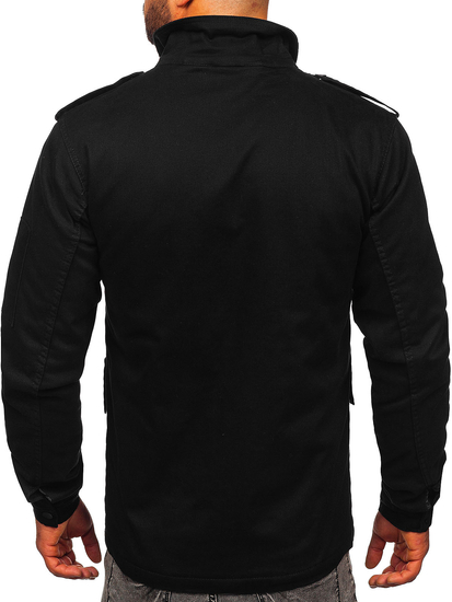 Chaqueta algodón de entretiempo para hombre negro Bolf 10290