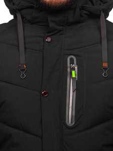 Chaqueta acolchada de invierno para hombre negro Bolf 22M55