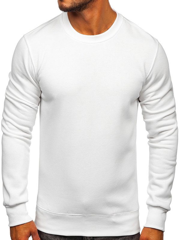 Sudadera sin capucha para hombre blanca Bolf 2001