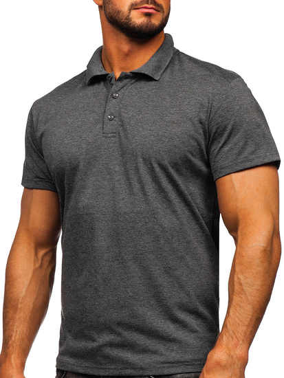 Camiseta polo de manga corta para hombre grafito Bolf 8T80