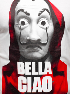 Camiseta estampada para hombre color blanco Bolf 192410