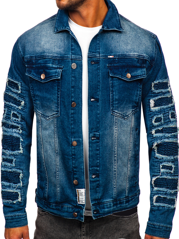 Chaqueta vaquera para hombre azul oscuro Bolf MJ523BS