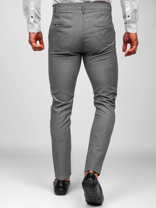 Pantalón chino de tela para hombre gris Bolf 0016