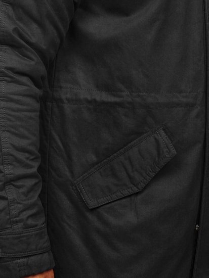 Chaqueta de invierno parka para hombre grafito Bolf EX838
