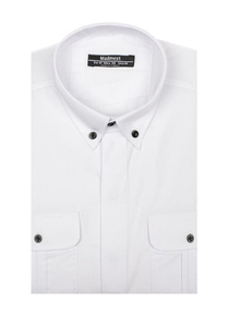 Camisa elegante de manga larga para hombre blanco Bolf 0780