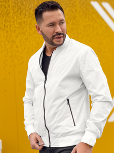 Chaqueta bomber de entretiempo para hombre blanco Bolf 7116A