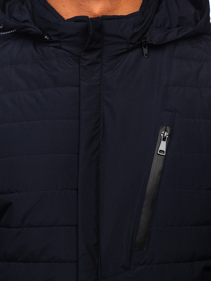 Chaqueta acolchada de entretiempo para hombre azul oscuro Bolf 22M305