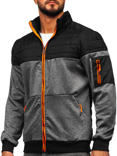 Chaqueta acolchada de entretiempo para hombre negro Bolf 8M907
