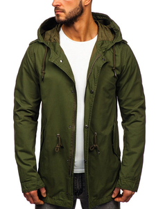 Chaqueta de entretiempo parka para hombre verde Bolf 5391