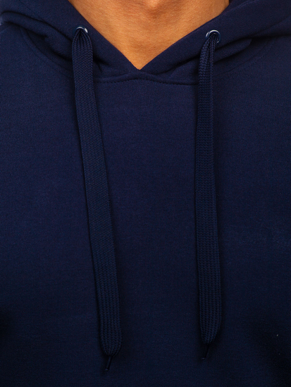Sudadera con capucha tipo canguro para hombre azul oscuro Bolf MB001